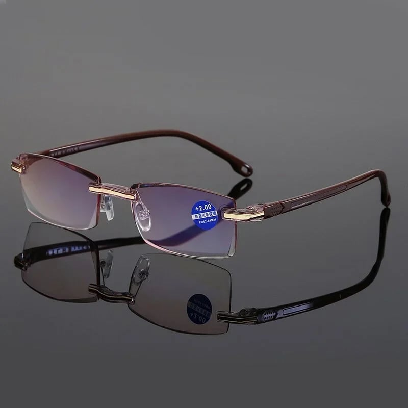 🔥2023 New Sapphire high hardness anti-blue progressive Far And Near Dual-Use Reading Glasses✨