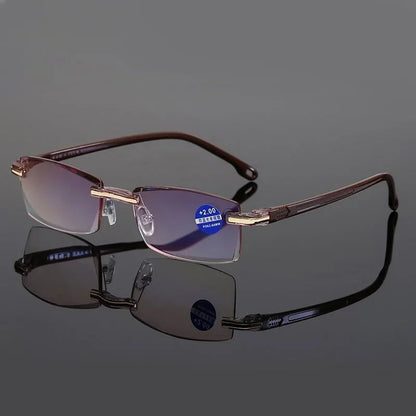 🔥2023 New Sapphire high hardness anti-blue progressive Far And Near Dual-Use Reading Glasses✨