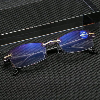 🔥2023 New Sapphire high hardness anti-blue progressive Far And Near Dual-Use Reading Glasses✨