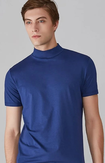 🎁Mens High Neck Slim Fit T-shirt
