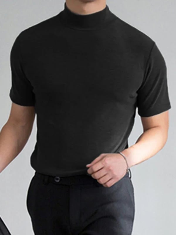 🎁Mens High Neck Slim Fit T-shirt