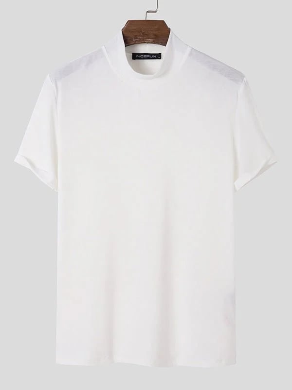 🎁Mens High Neck Slim Fit T-shirt