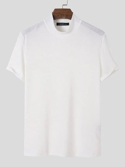 🎁Mens High Neck Slim Fit T-shirt